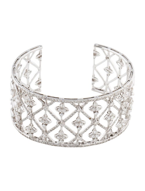 Bracelet 18K 3.40ctw Diamond Lattice Cuff
