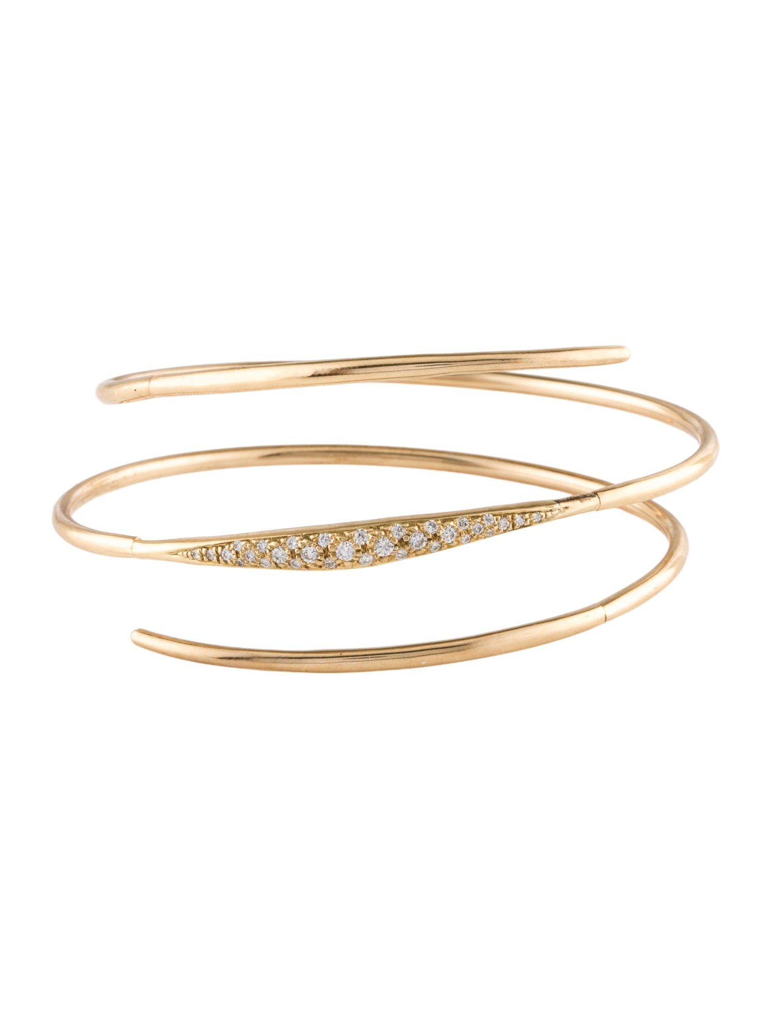 Bracelet 18K Diamond Pave Coil