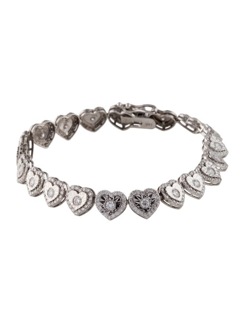 Bracelet 14K 4.18ctw Lab-Grown Diamond Heart Link Bracelet