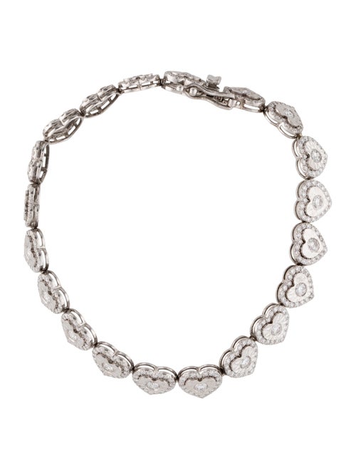 Bracelet 14K 4.18ctw Lab-Grown Diamond Heart Link Bracelet