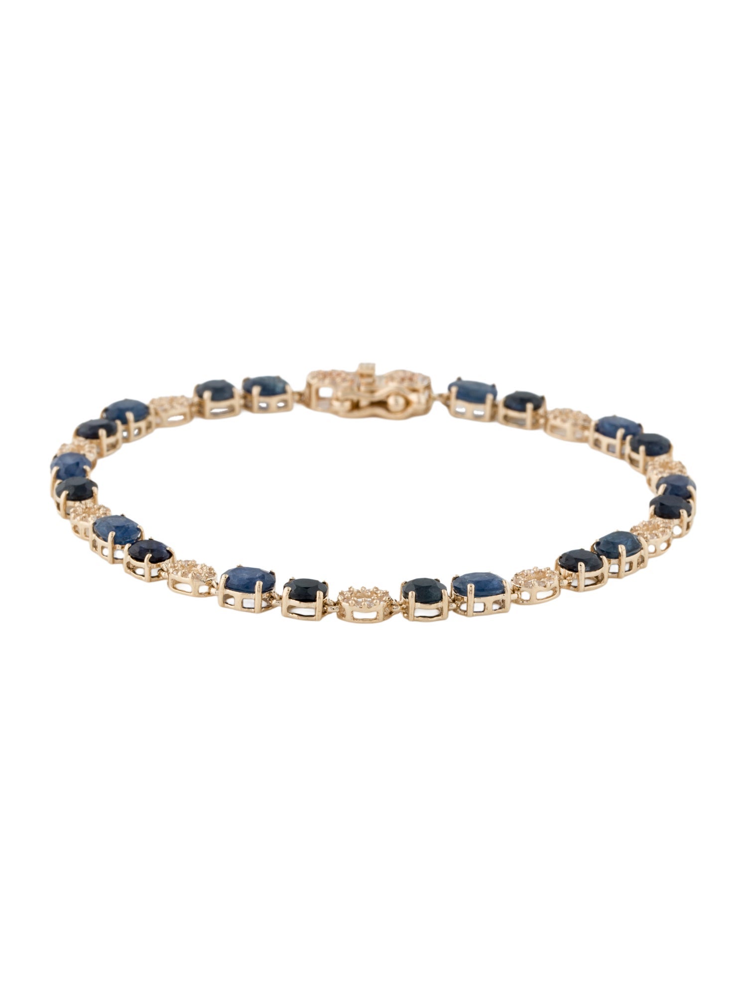 Bracelet 14K 6.70ctw Sapphire Tennis Bracelet