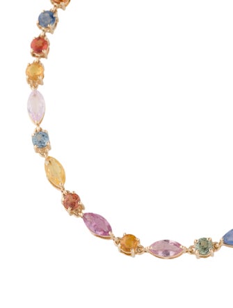 Bracelet 14K 3.58ctw Sapphire Multi-Color Link Bracelet