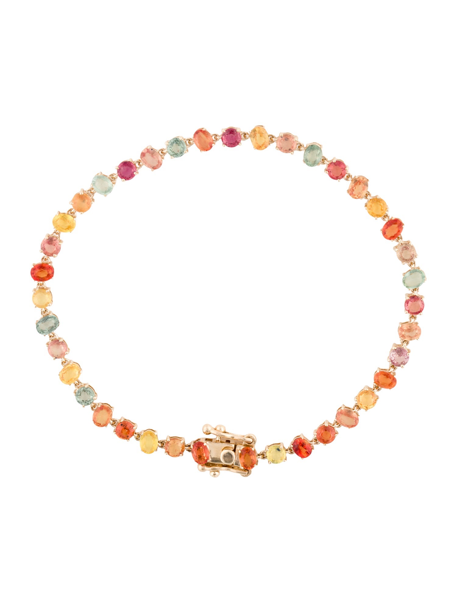 Bracelet 14K Sapphire & Ruby Tennis Bracelet