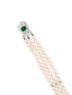 Bracelet 18K Pearl, Emerald & Diamond Multistrand Bracelet