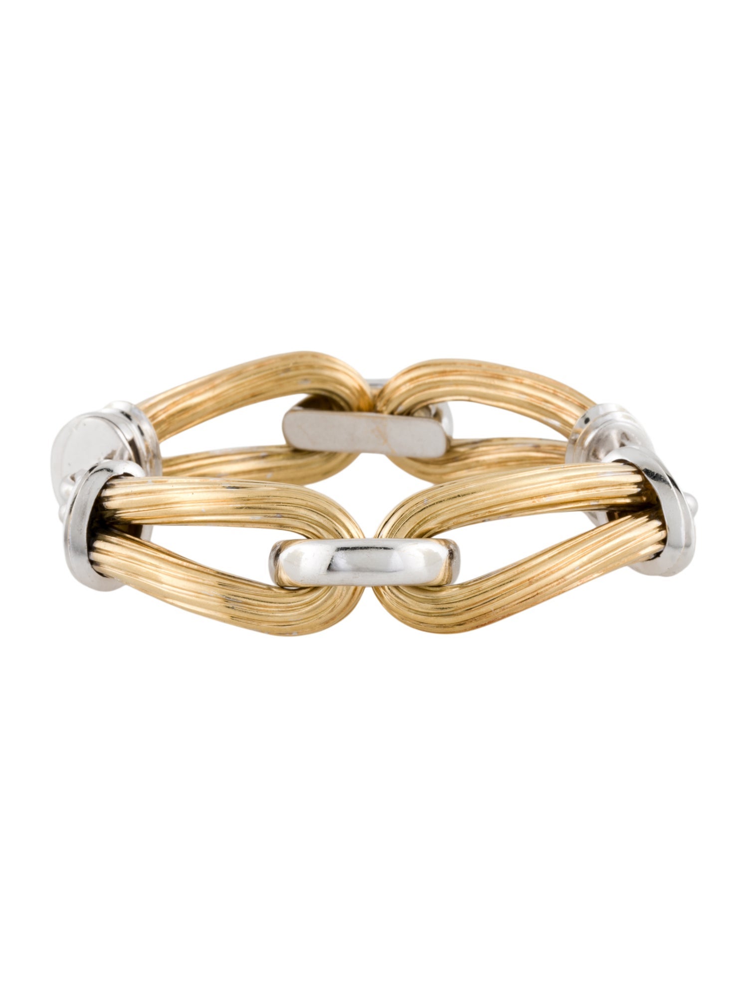 Bracelet Vintage 18K Two-Tone Heavy Link