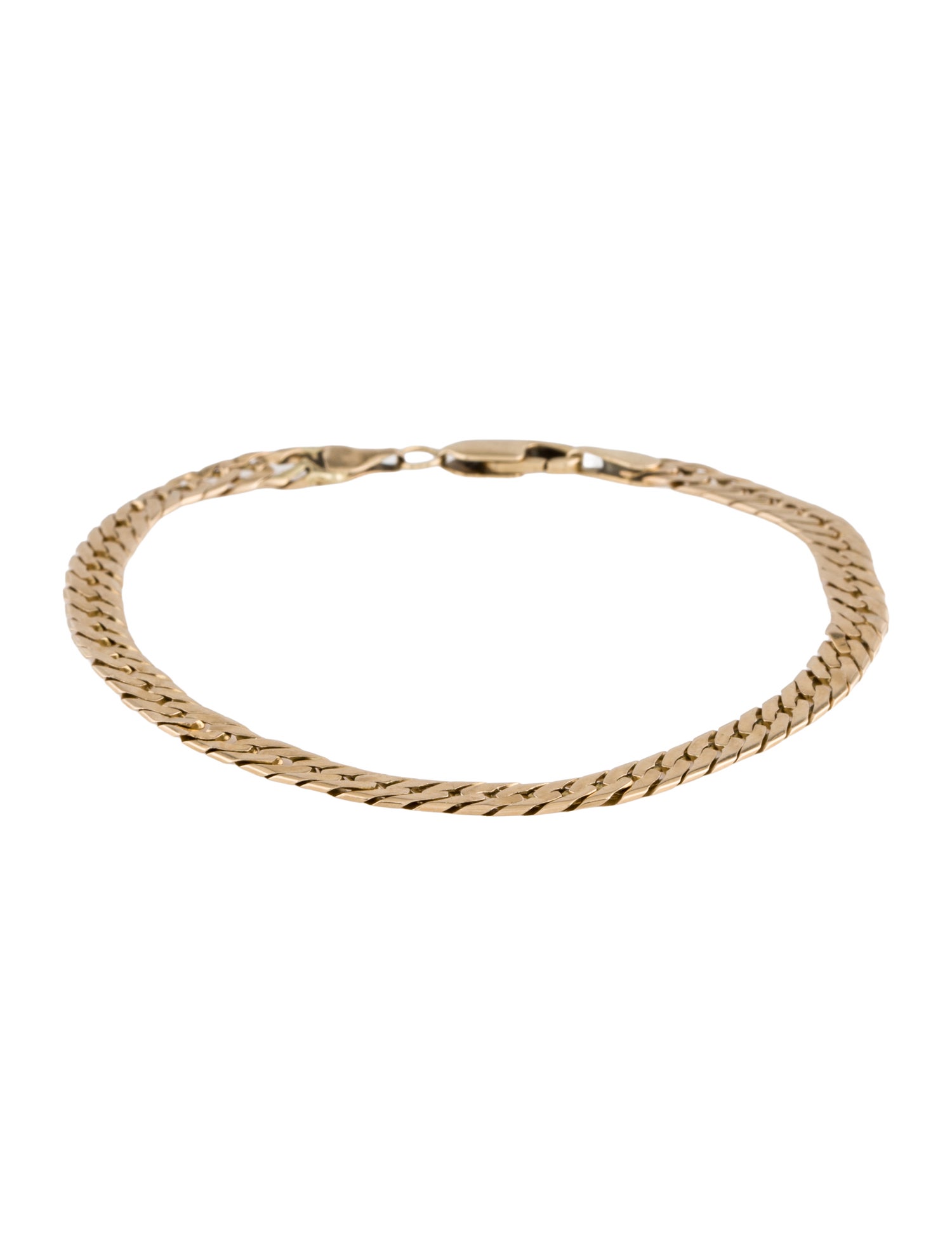Bracelet 14K Flat Chain Link Bracelet