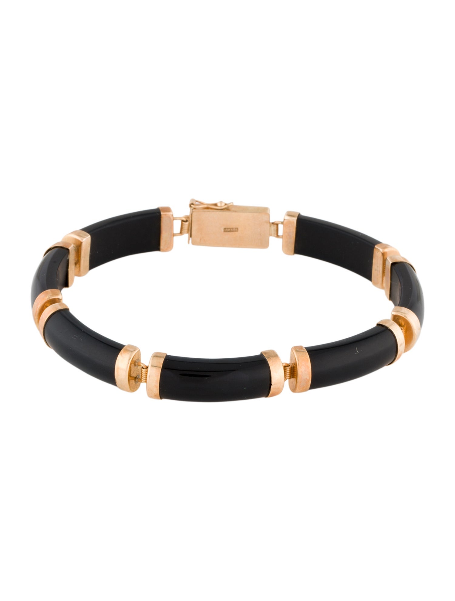 Bracelet 14K Onyx Link Bracelet