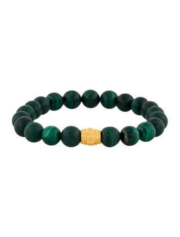 Bracelet Bead 24K Malachite Slip-On