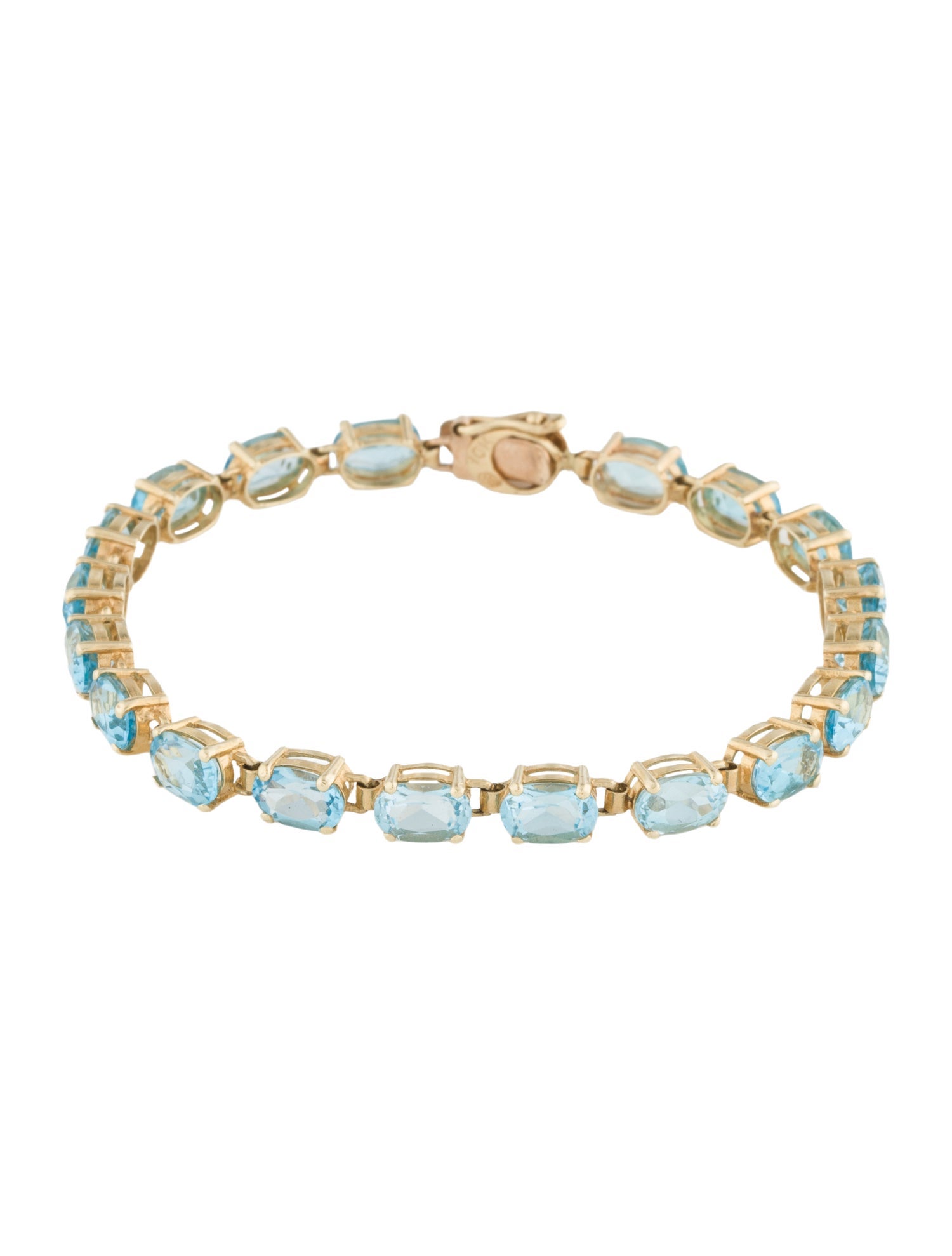 Bracelet 10K 10.45ctw Topaz Tennis Bracelet