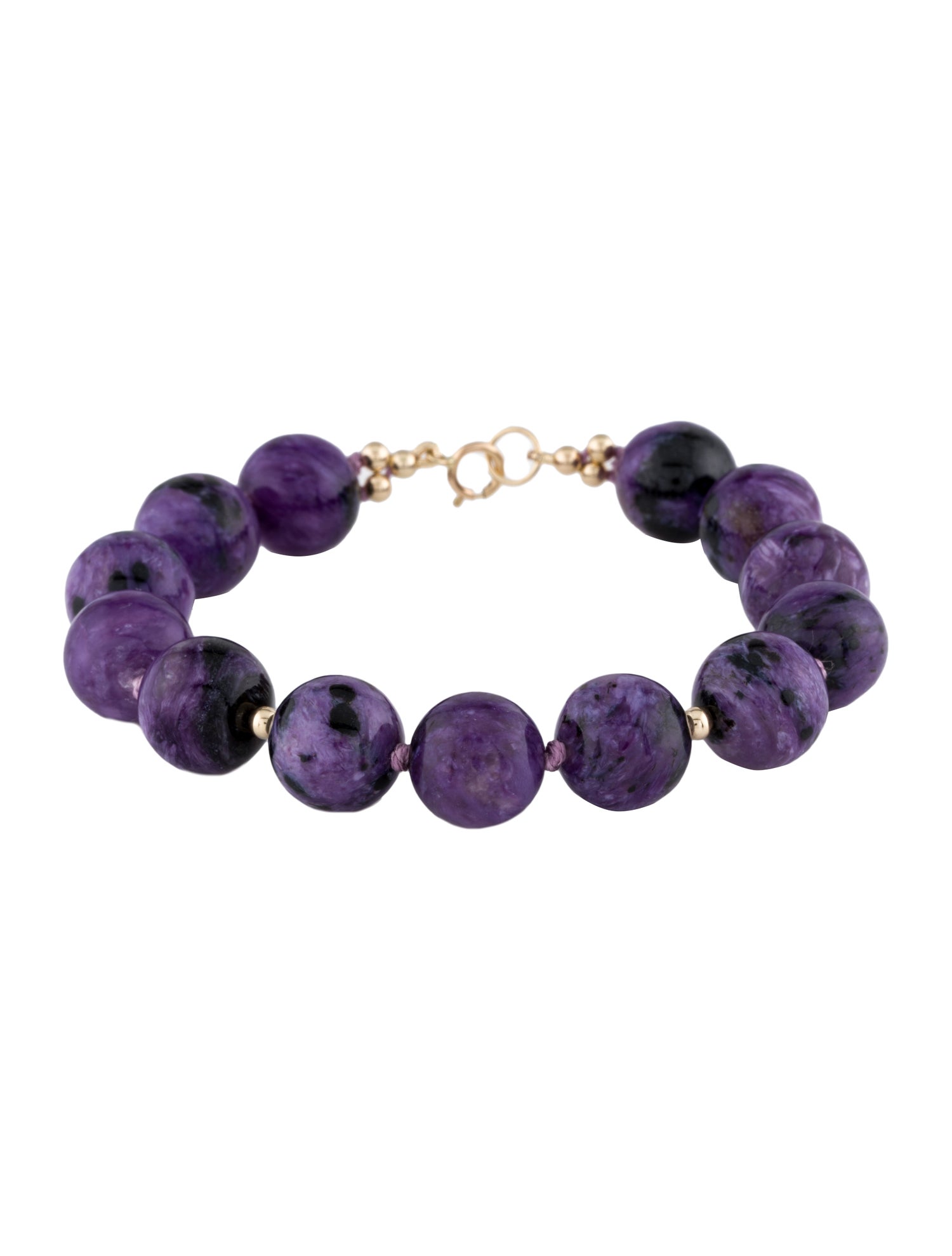 Bracelet 14K Charoite Bead Bracelet