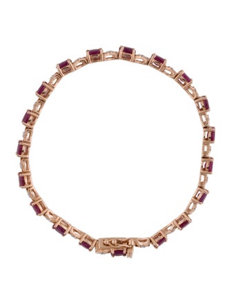 Bracelet 14K 9.50ctw Ruby & Diamond Link Bracelet