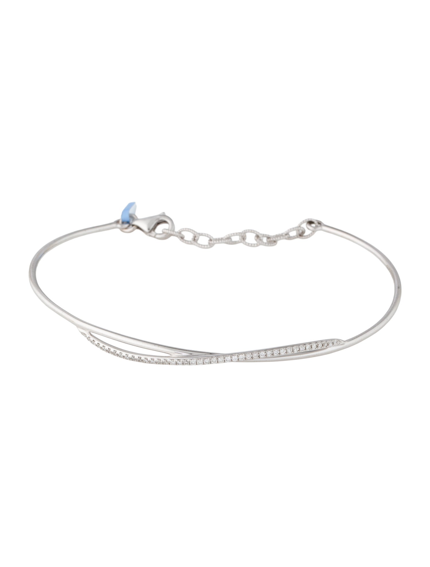 Bracelet 14K Diamond Curve Bangle