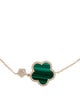 Bracelet 14K Malachite & Diamond Clover Station Bracelet