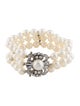 Bracelet 14K Pearl & Diamond Multistrand Bead Bracelet