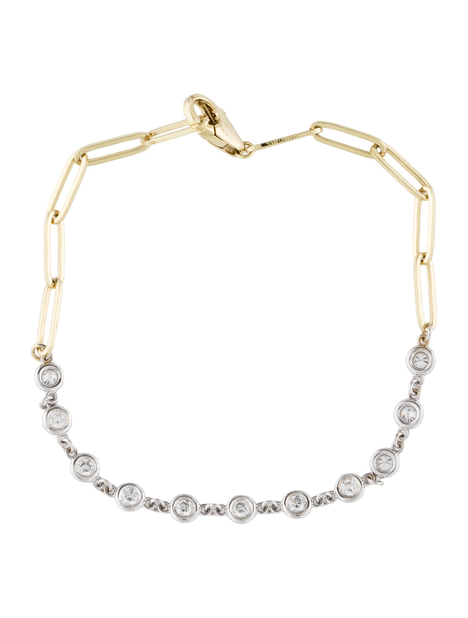 Bracelet 14K Diamond Link Bracelet