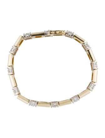 Bracelet 14K 1.85ctw Diamond Station Link Bracelet