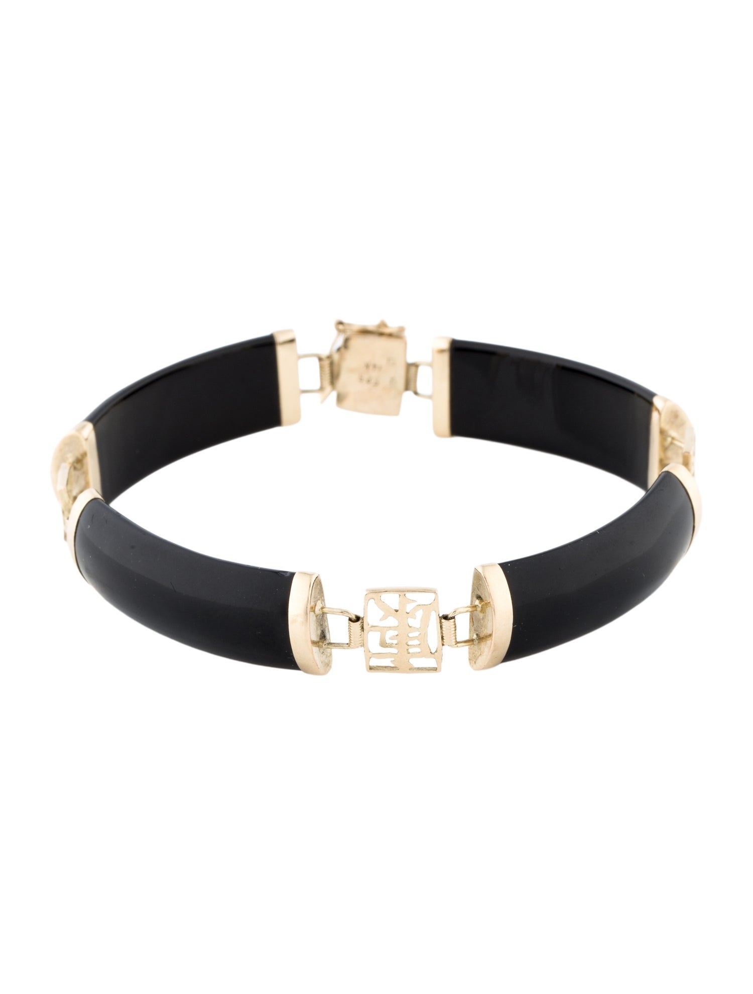 Bracelet 14K Onyx Link Bracelet