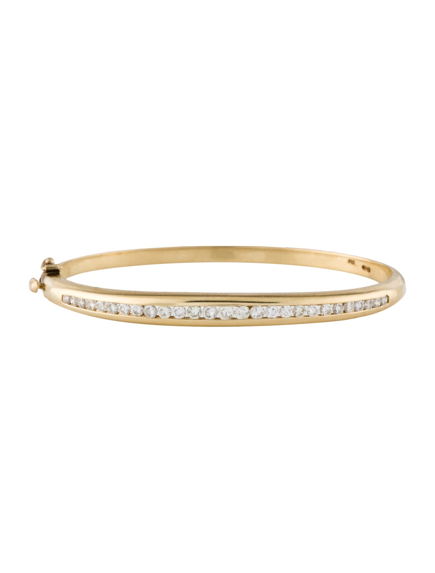 Bracelet 14K Diamond Hinged Bangle Bracelet