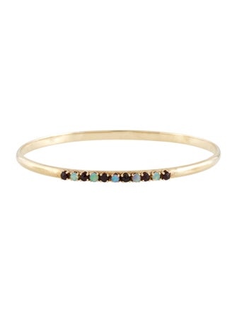 Bracelet 14K Garnet & Opal Bangle