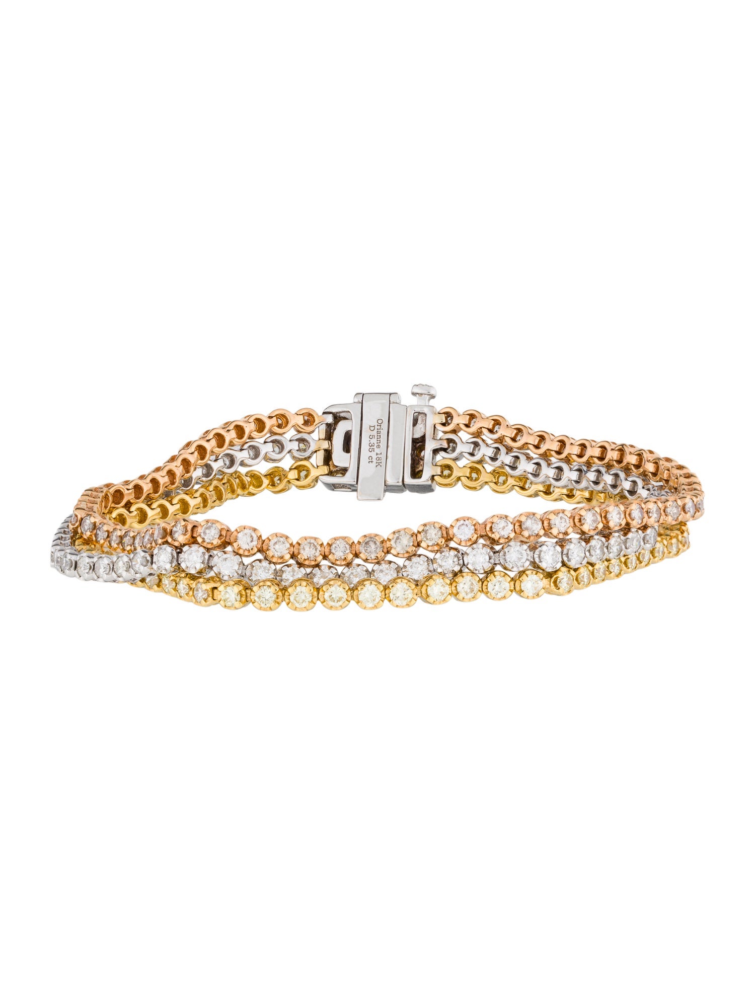 Bracelet Orianne 18K 5.35ctw Diamond Multistrand Link