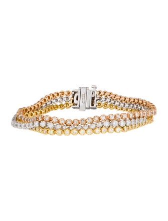 Bracelet Orianne 18K 5.35ctw Diamond Multistrand Link Bracelet
