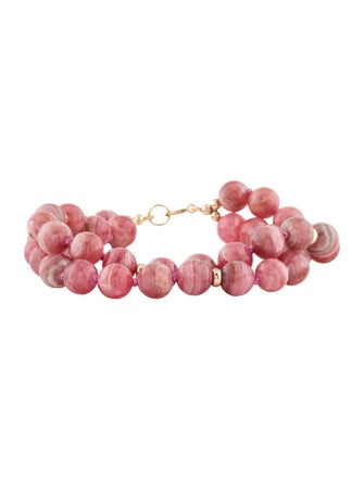 Bracelet 14K Rhodochrosite Double Strand Bracelet