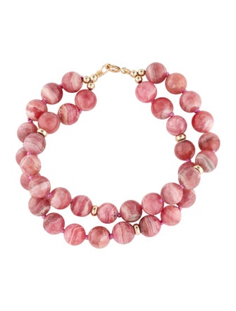 Bracelet 14K Rhodochrosite Double Strand Bracelet