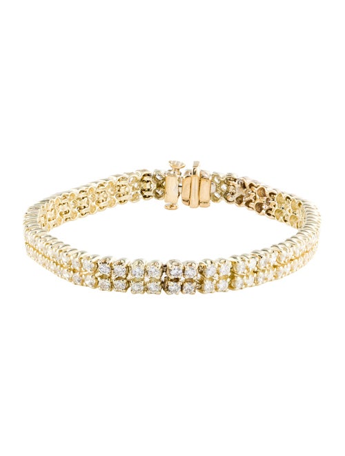 Bracelet 14K 4.08ctw Double Row Tennis Bracelet