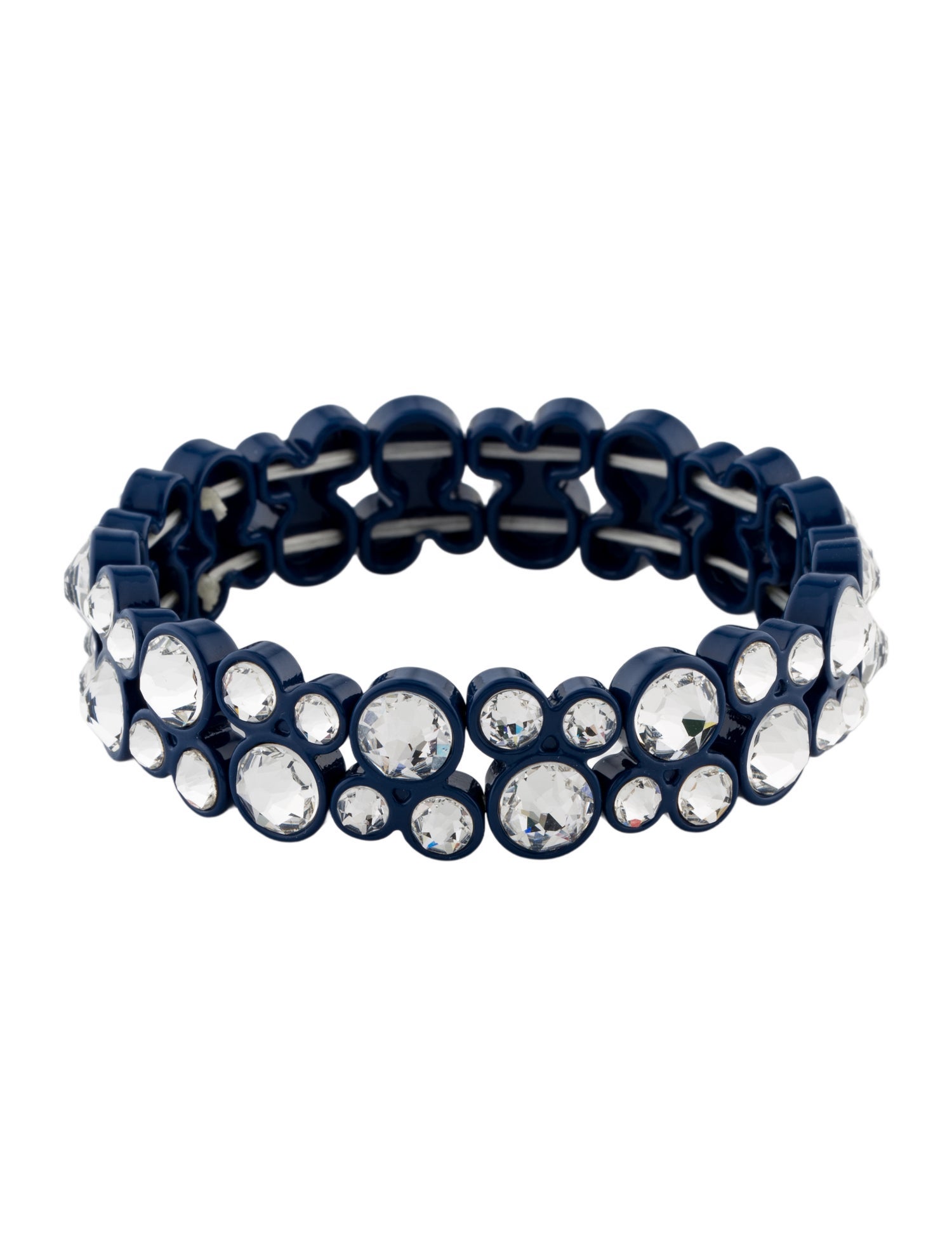 Roxanne Assoulin Crystal & Enamel Bubble Stretch Bracelet