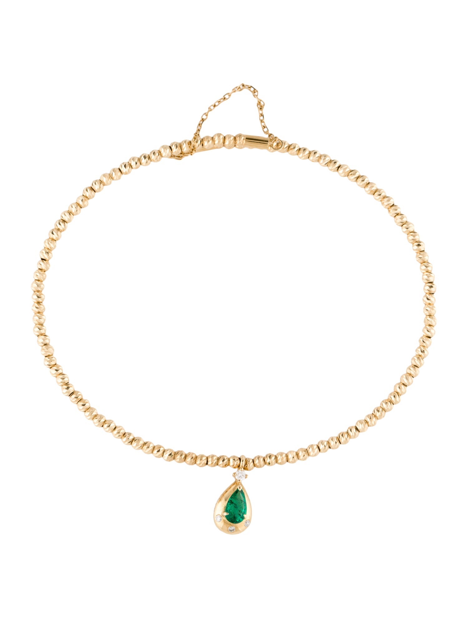 Bracelet 18K Emerald & Diamond Flexible Bracelet