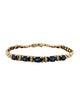 Bracelet 14K 3.03ct. Sapphire & Diamond Station Link Bracelet