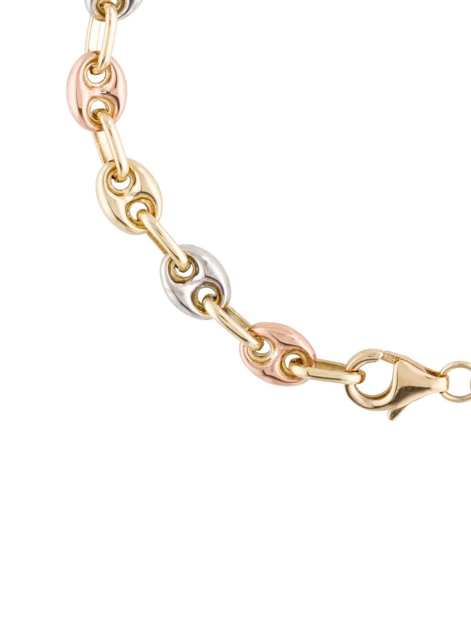 Bracelet 14K Tri-Tone Link Bracelet