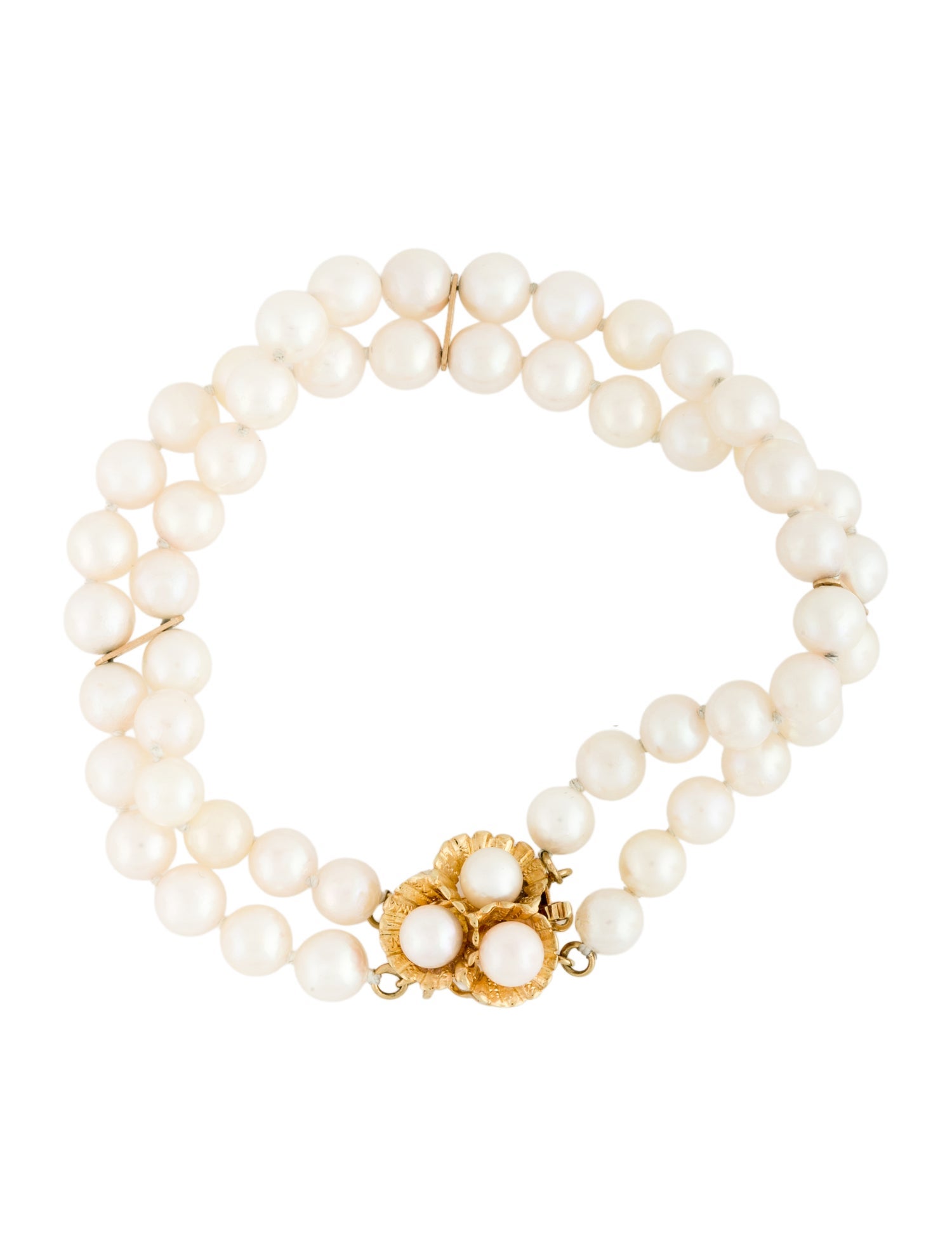Bracelet 14K Cultured Pearl Two-Strand Bead