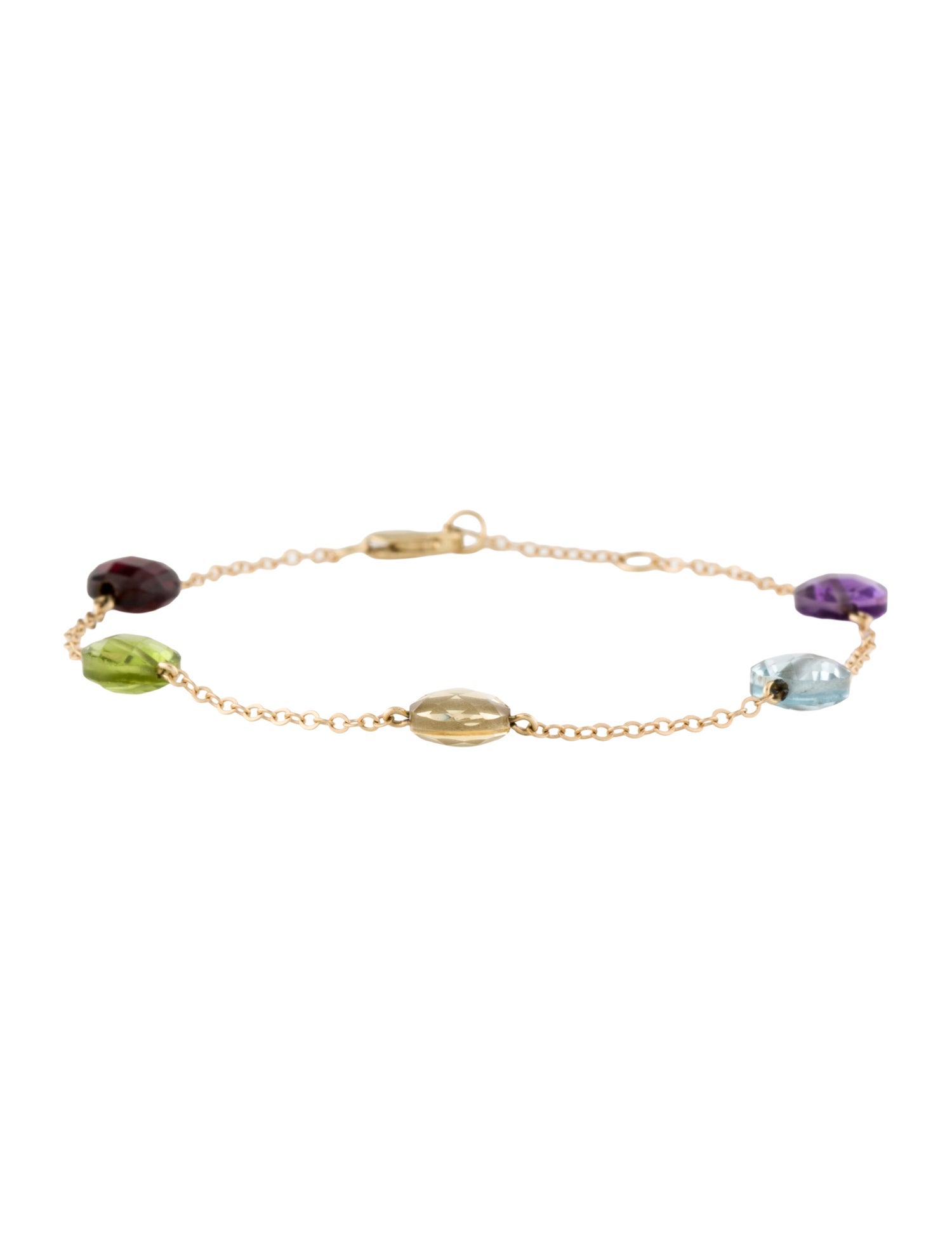 Bracelet 14K Multistone Station Bracelet