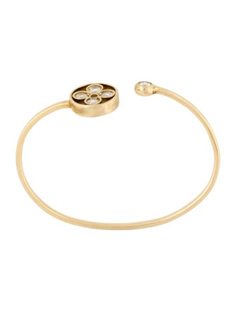 Bracelet 14K 1.35ctw Diamond Bypass Cuff Bracelet