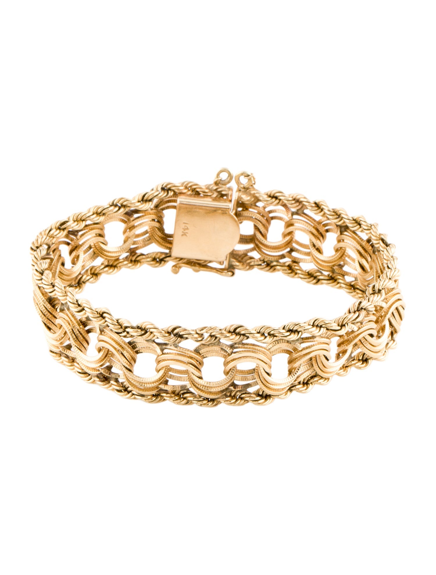 Bracelet 14K Fancy Link Chain