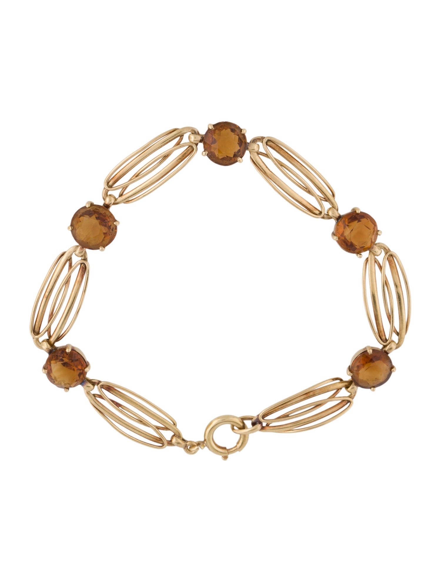 Bracelet 18K 7.38ctw Citrine Link Bracelet