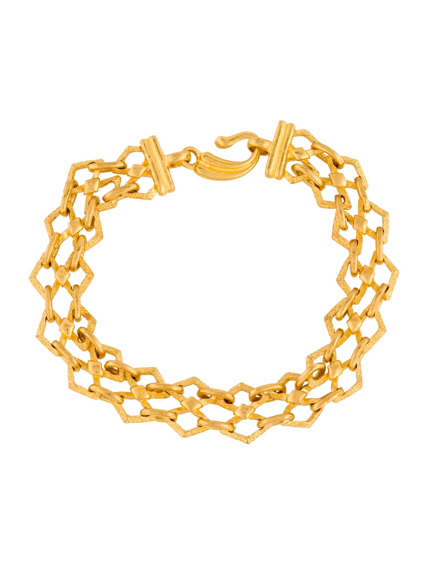 Bracelet 24K Textured Link