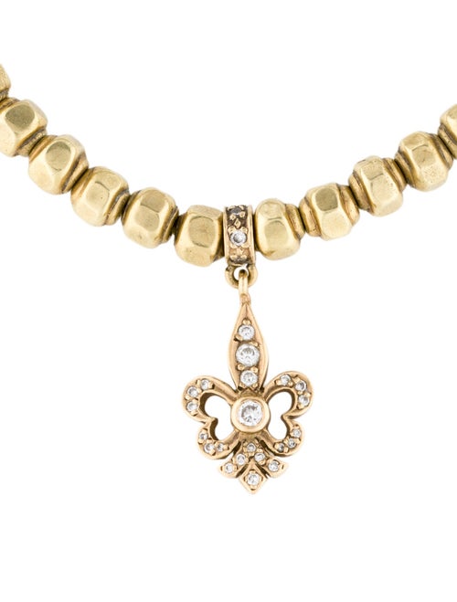 Bracelet 18K Diamond Fleur de Lis Charm Bracelet