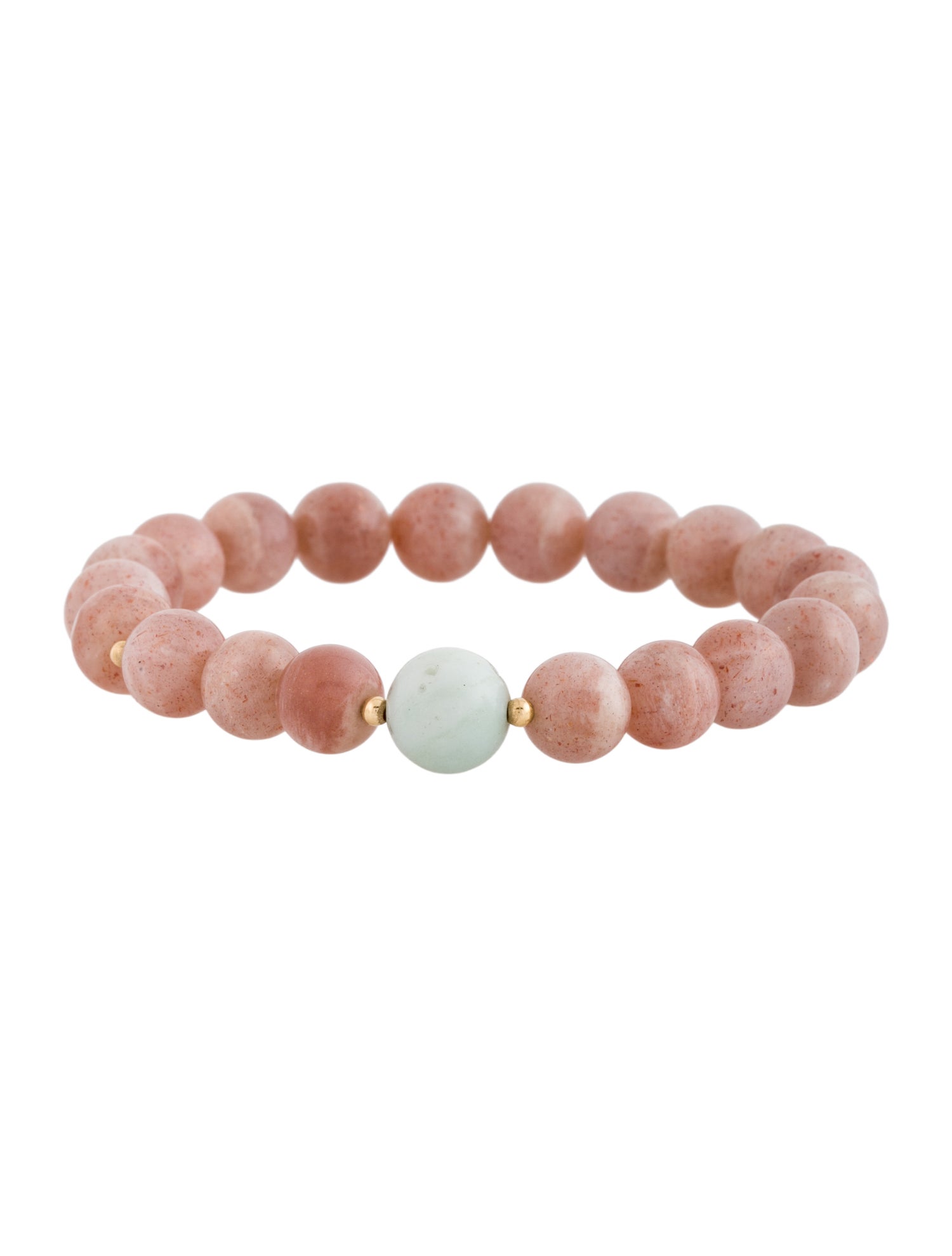 Bracelet 18K Chalcedony & Sunstone Bead
