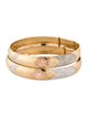 Bracelet 14K Textured Expandable Bangle Set
