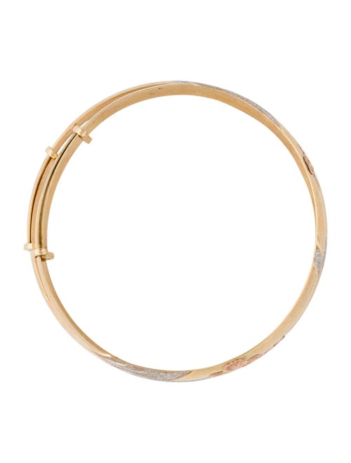 Bracelet 14K Textured Expandable Bangle Set