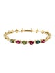 Bracelet 18K Tourmaline & Diamond Station Link Bracelet