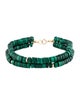 Bracelet 14K Malachite Double Strand Bead Bracelet