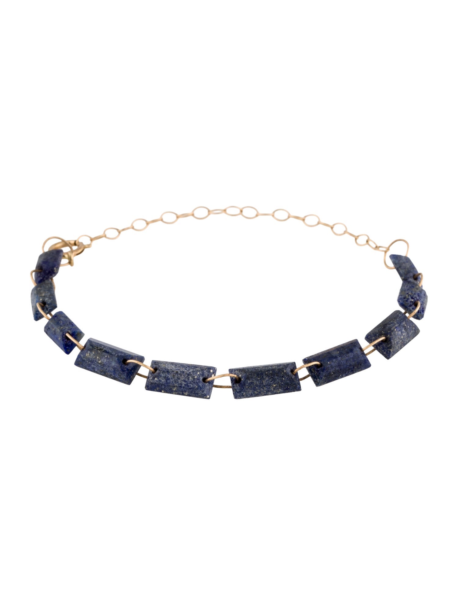 Bracelet 14K Lapis Lazuli Link Bracelet