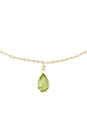 Bracelet 14K 1.09ctw Peridot Dangle Ankle Bracelet
