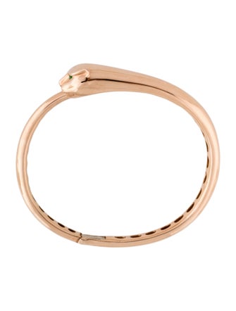 Anita Ko 18K Tsavorite Garnet Hinged Panther Bangle