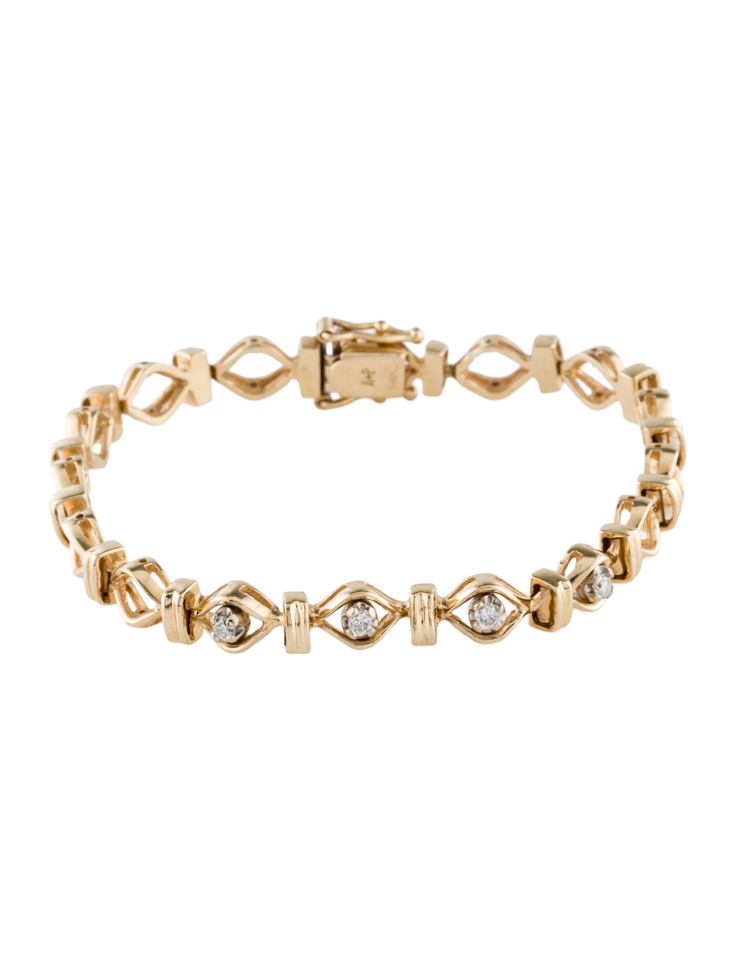 Bracelet 14K Diamond Link Bracelet
