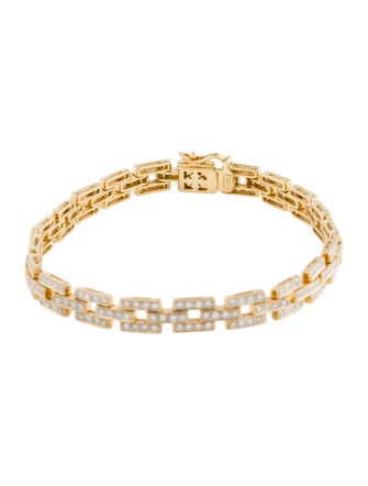 Bracelet 18K 2.01ctw Diamond Milgrain Link Bracelet