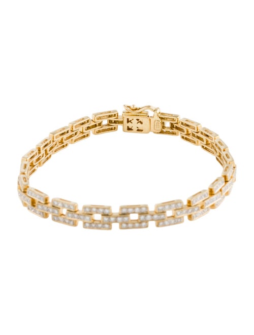 Bracelet 18K 2.01ctw Diamond Milgrain Link Bracelet